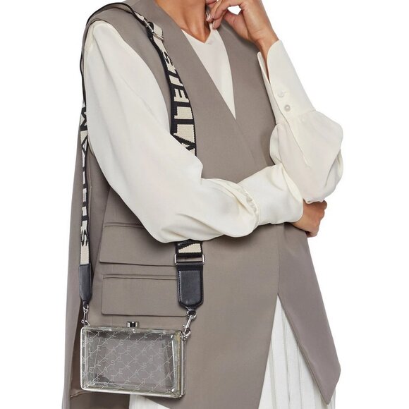 NEW STELLA MCCARTNEY Clear Logo Crossbody | Runway Sport Luxe It-Bag for Events - Picture 1 of 16